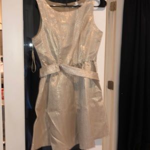 metallic gold semiformal dress